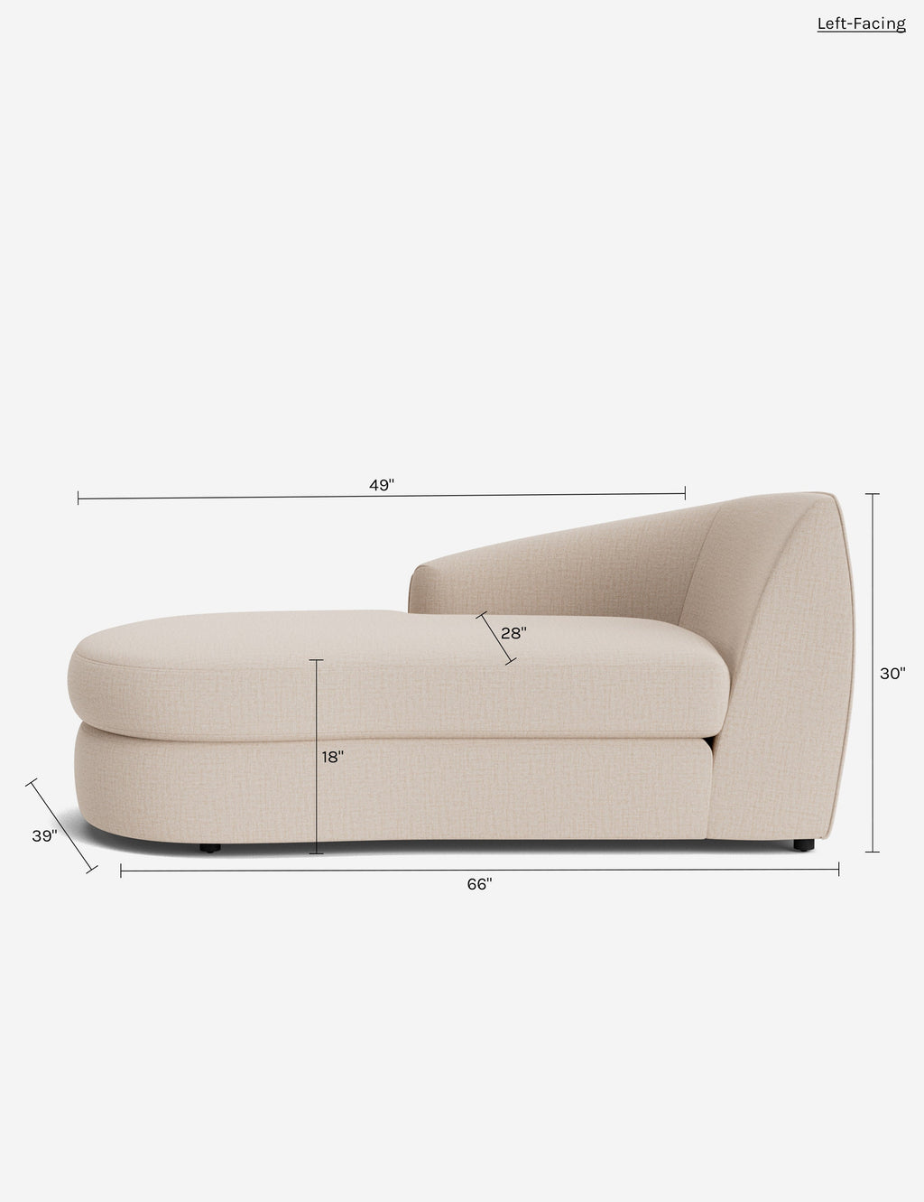 Méridienne modulaire gauche Imada