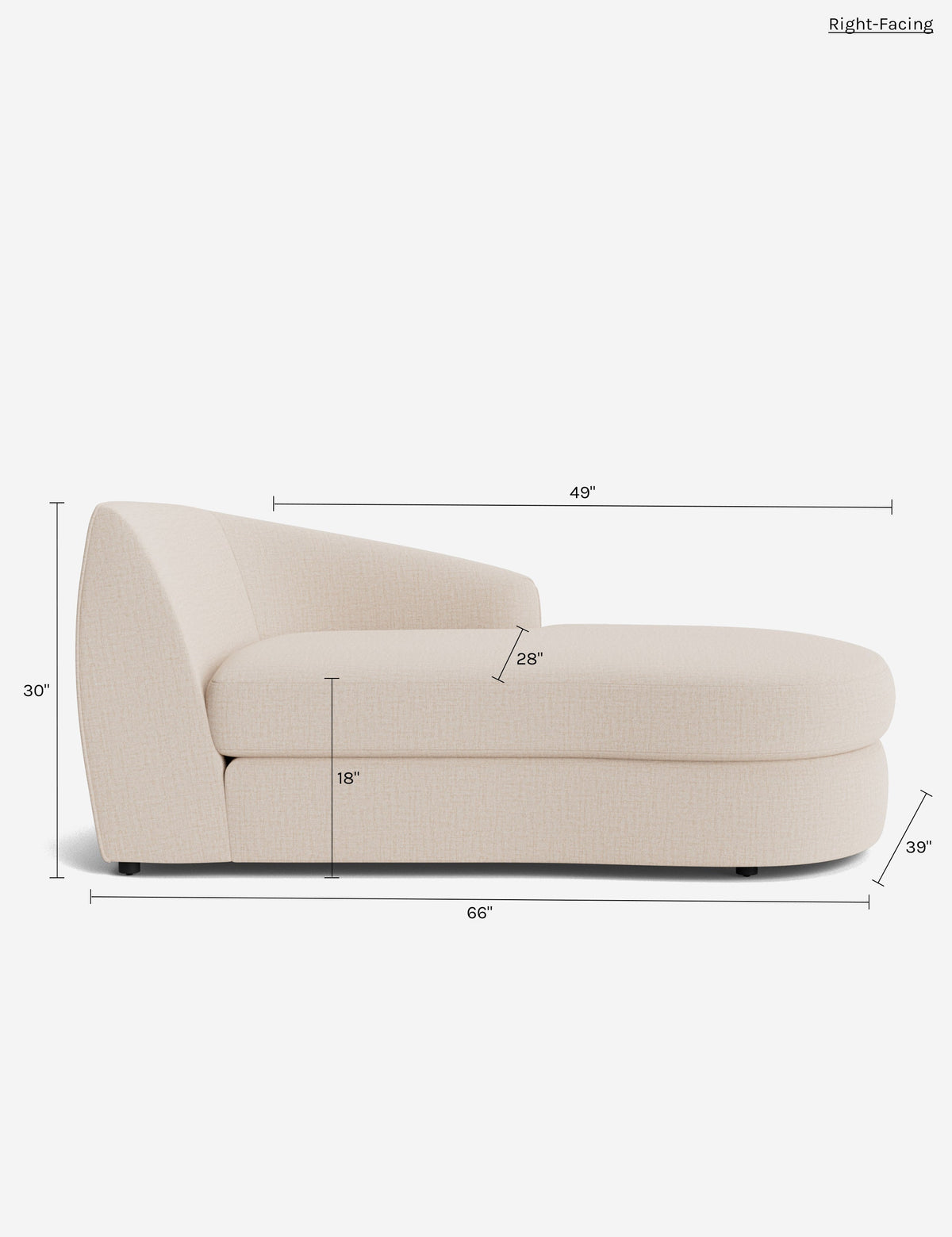 Méridienne droite modulable Imada
