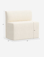 Banquette de salle à manger modulaire Cailin