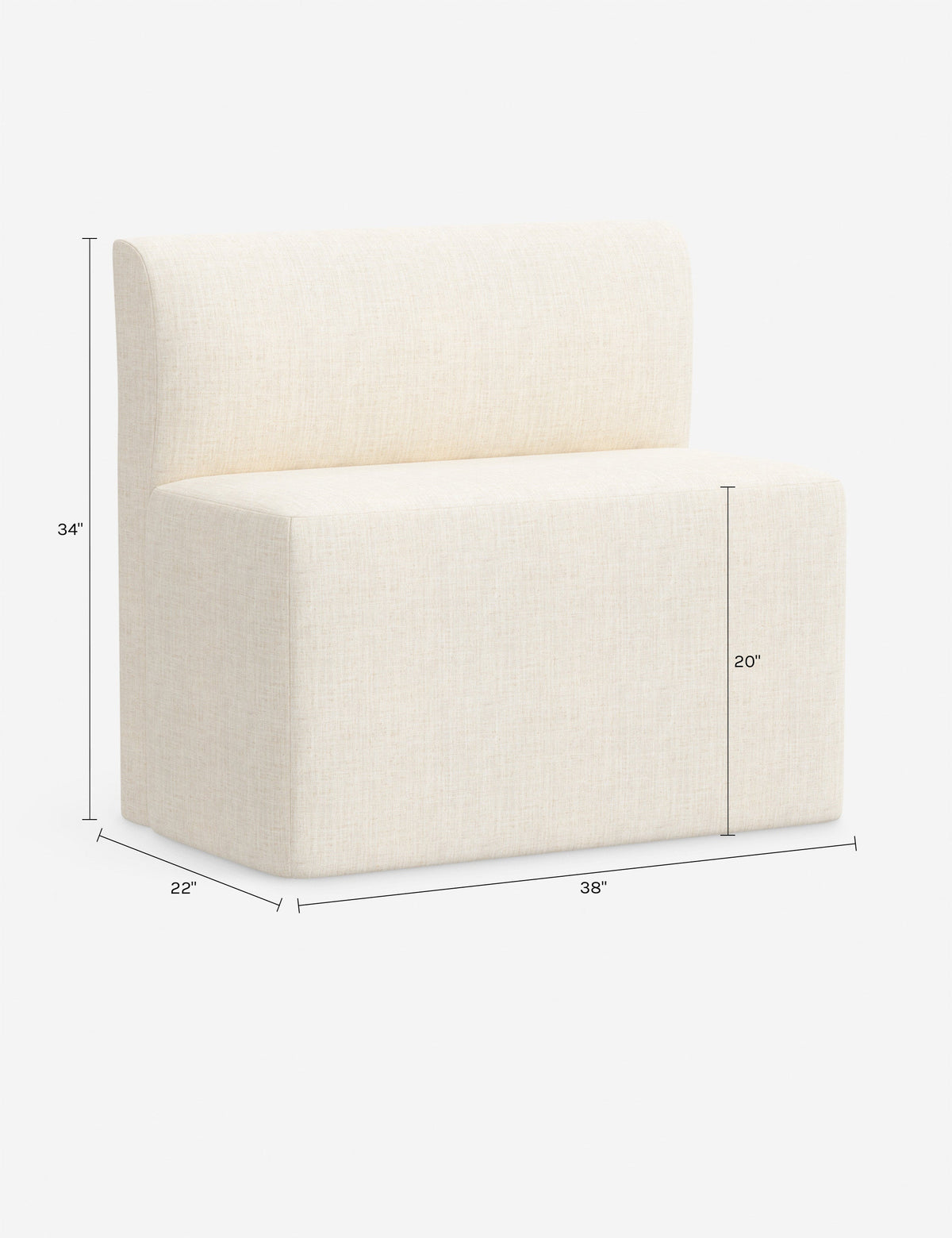 Banquette de salle à manger modulaire Cailin