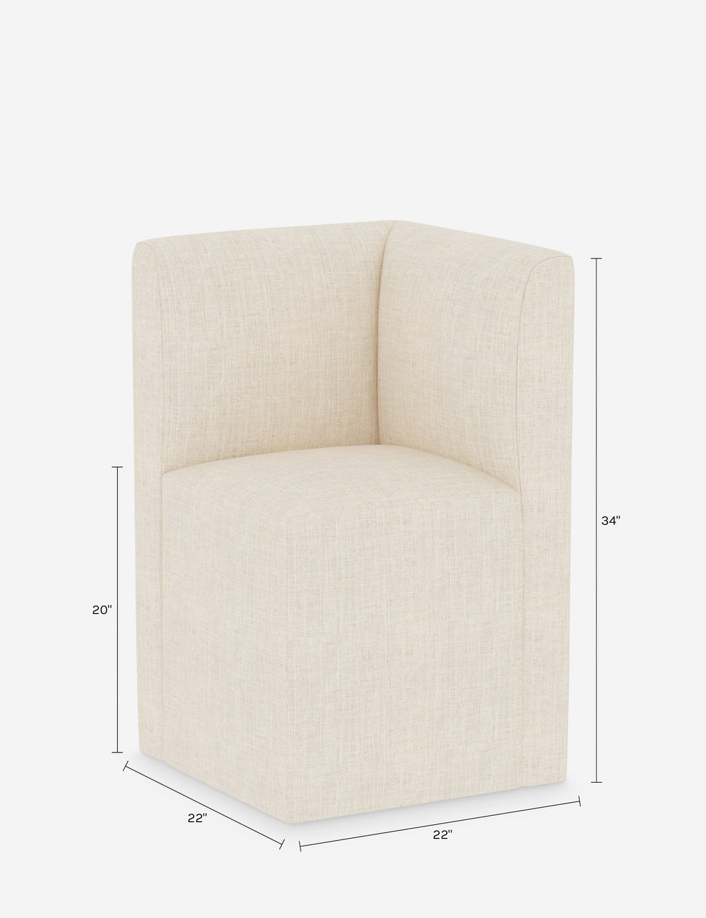 Chaise de salle à manger d'angle modulaire Cailin