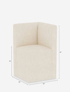 Chaise de salle à manger d'angle modulaire Cailin