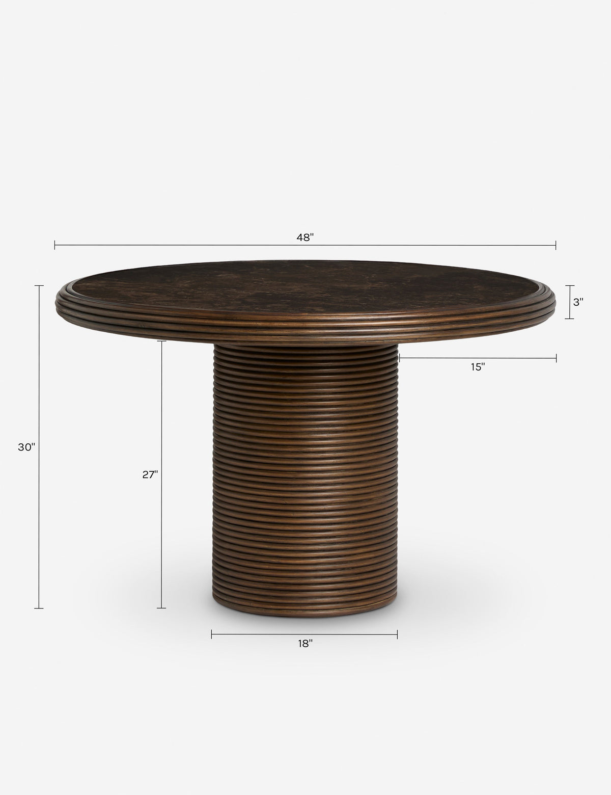 Table à manger en marbre Brume par Élan Byrd