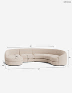 Canapé sectionnel modulable Imada avec méridienne pour salon