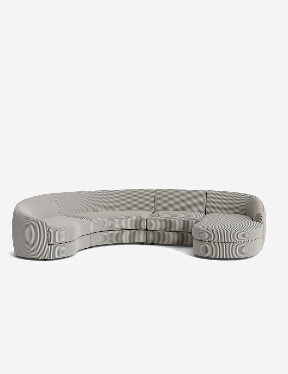 Canapé sectionnel modulable Imada avec méridienne pour salon