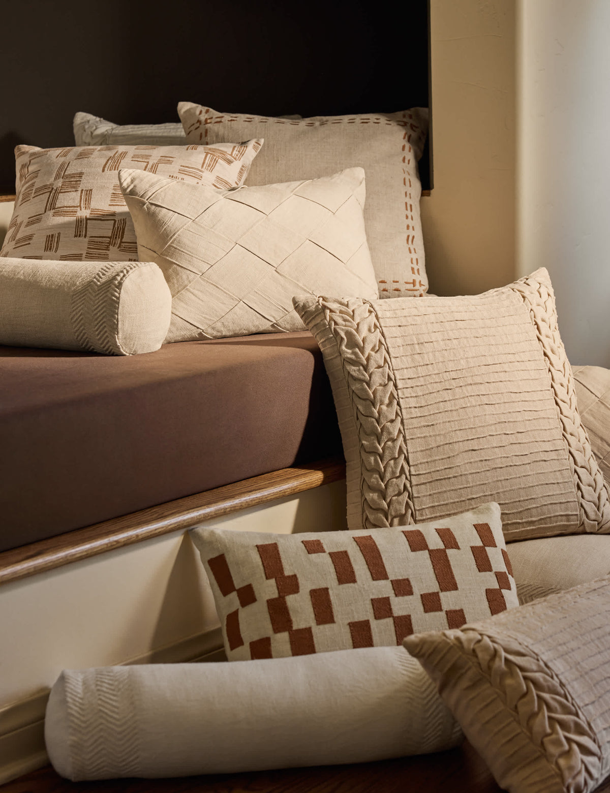 Coussin en lin Carrizo par Élan Byrd