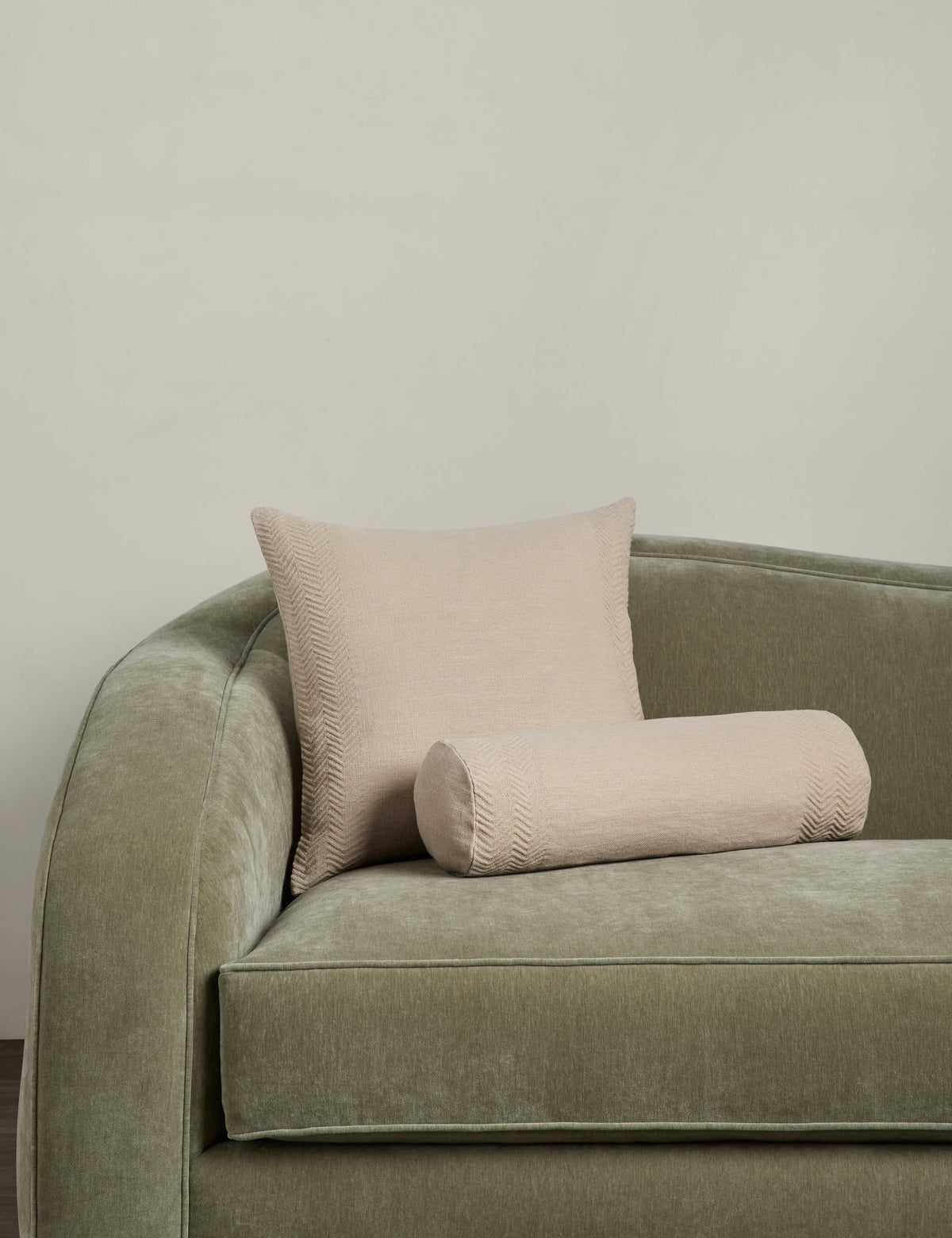 Argil Woven Texture Linen Pillow by Élan Byrd