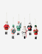 Ornements en laine casse-noisettes (lot de 6)