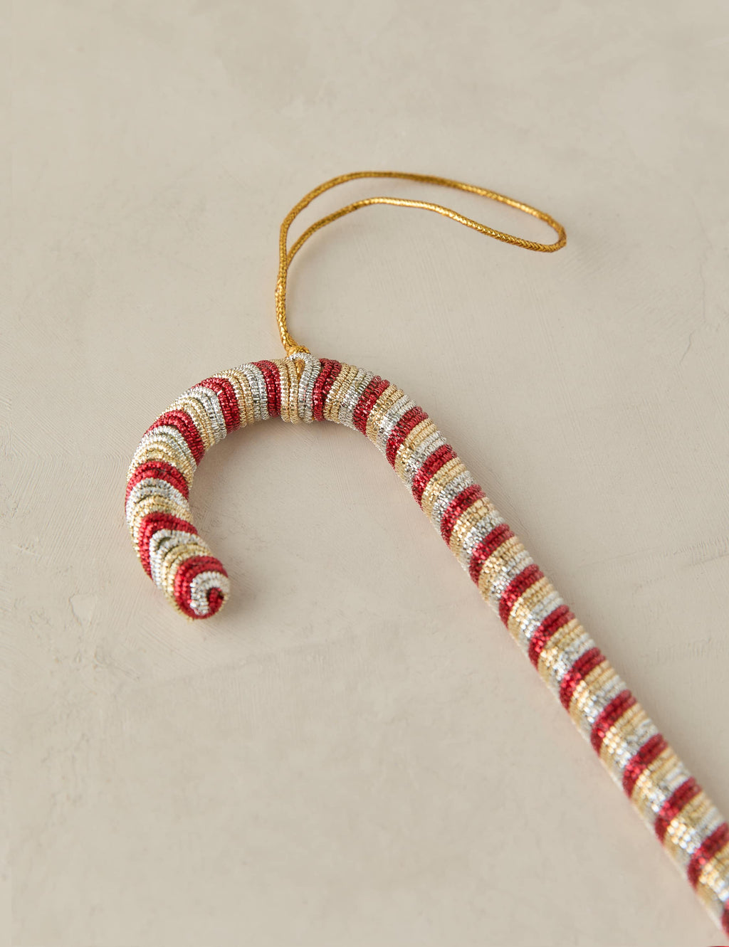 Ornements en tinsel en forme de canne à sucre (lot de 12)
