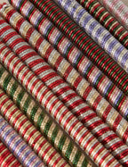 Ornements en tinsel en forme de canne à sucre (lot de 12)