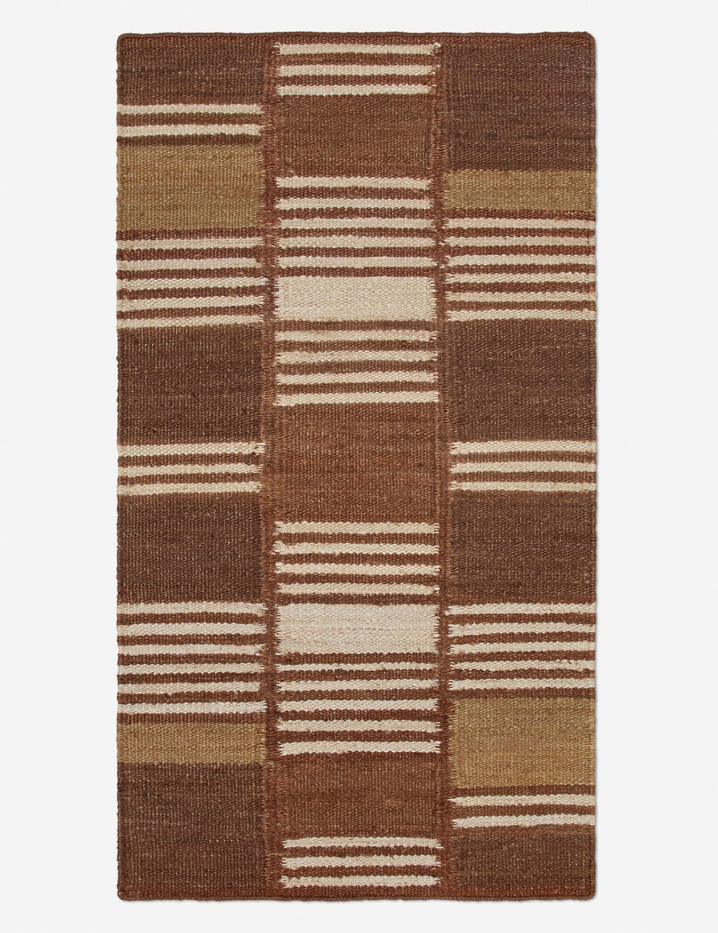 Échantillon de tapis plat en jute Tamarisk par Elan Byrd, Camel