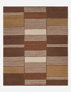 Échantillon de tapis plat en jute Tamarisk par Elan Byrd, Camel
