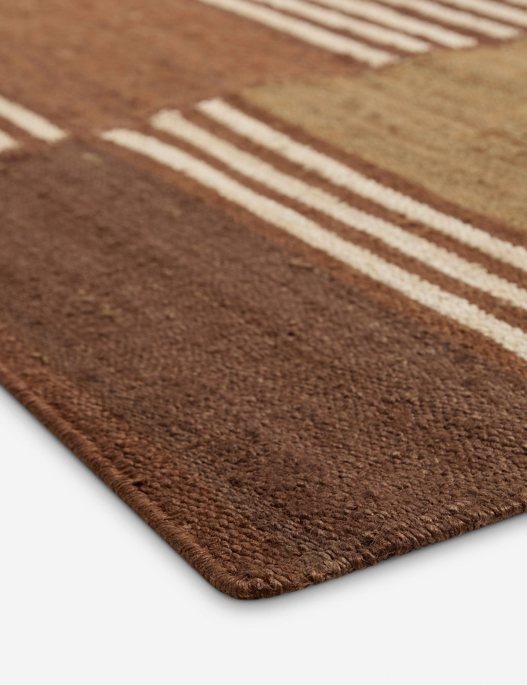 Échantillon de tapis plat en jute Tamarisk par Elan Byrd, Camel