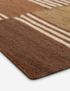 Échantillon de tapis plat en jute Tamarisk par Elan Byrd, Camel